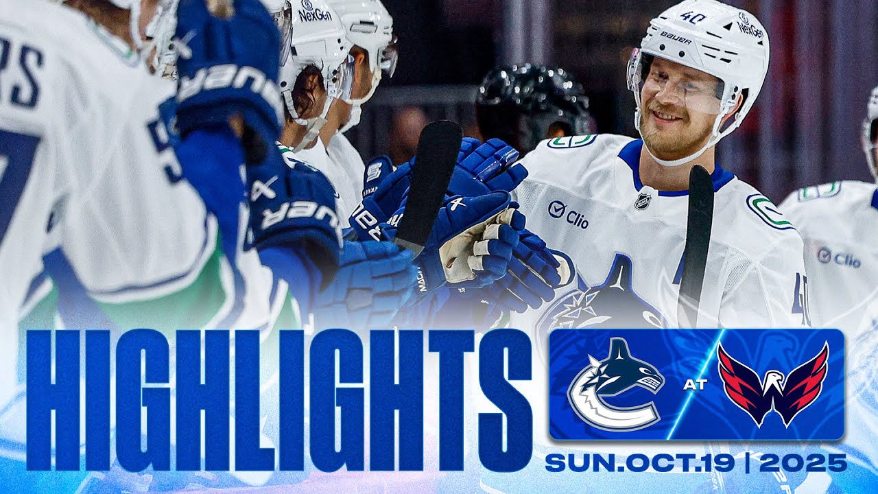 Game in 10 | Canucks at Capitals Highlights (Oct 19, 2025)