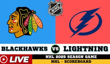 🔴LIVE : Chicago Blackhawks Vs Tampa Bay Lightning | NHL 2025 | NHL Live SCOREBOARD