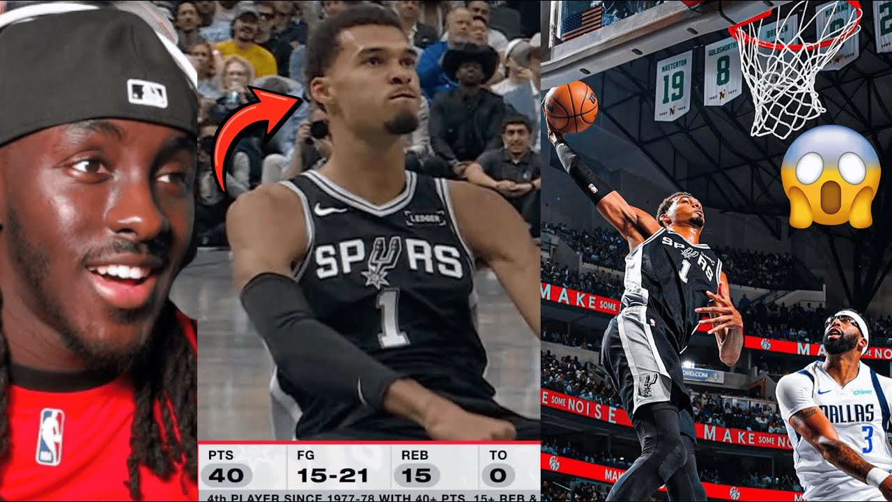 OMG WEMBY WENT CRAZY.. Spurs Vs Mavs Highlights Reaction