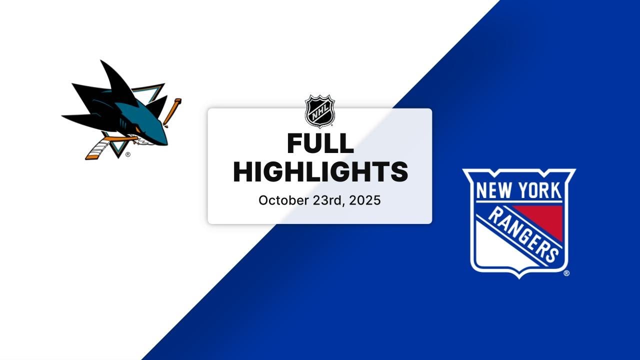 NHL Highlights | Sharks vs. Rangers | October 23, 2025