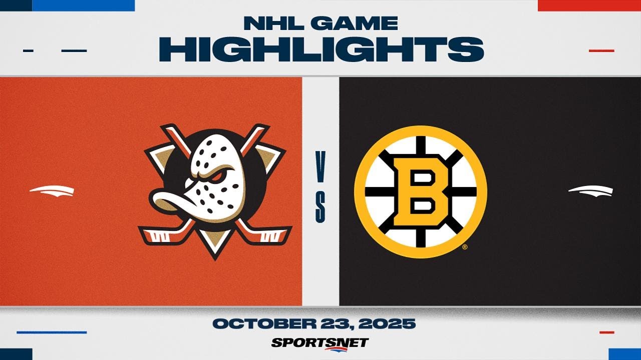 NHL Highlights | Ducks vs. Bruins - October 23, 2025