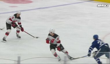 Brenden Dillon scores a goal against the Toronto Maple Leafs