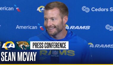 Sean McVay Recaps The Rams' Win Over The Jaguars, Traveling From Baltimore & London Atmosphere