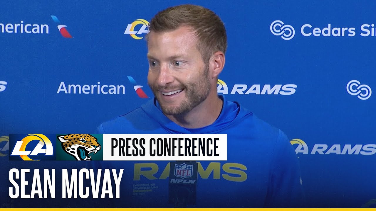 Sean McVay Recaps The Rams' Win Over The Jaguars, Traveling From Baltimore & London Atmosphere