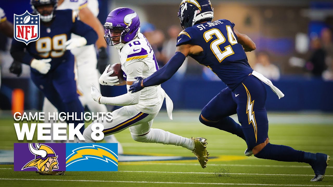Minnesota Vikings vs Los Angeles Chargers Game Highlights | 2025 NFL Season Week 8
