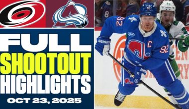 Carolina Hurricanes at Colorado Avalanche | FULL Overtime Highlights - October 23, 2025