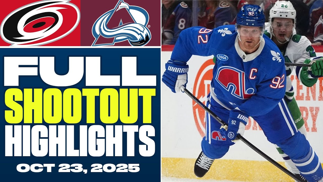 Carolina Hurricanes at Colorado Avalanche | FULL Overtime Highlights - October 23, 2025
