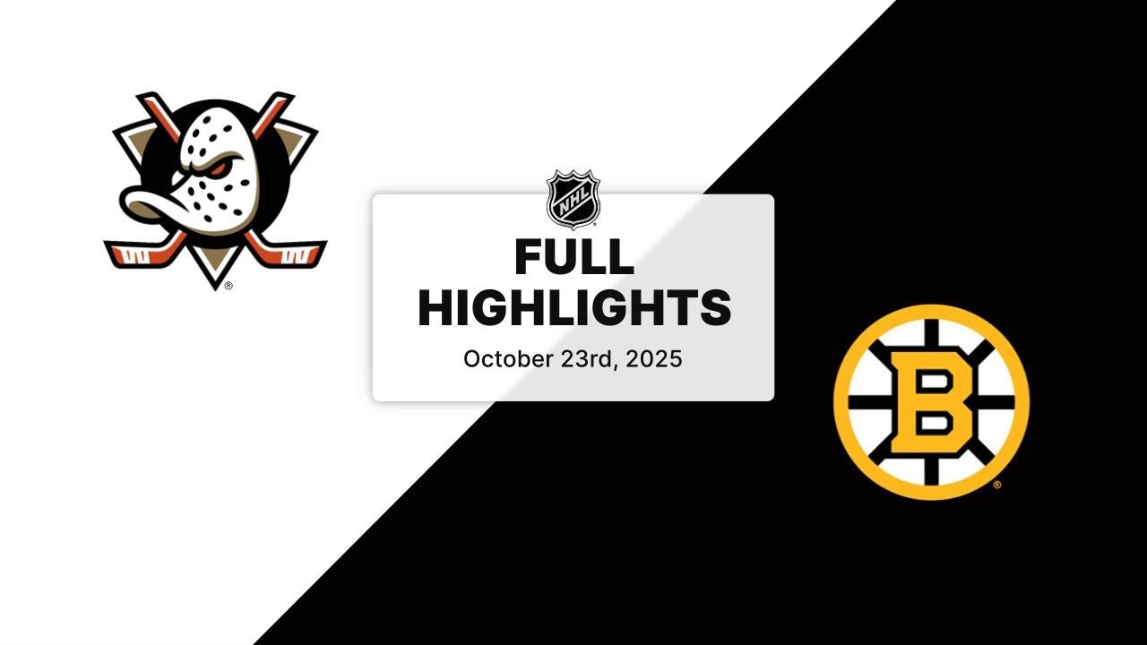 NHL Highlights | Ducks vs. Bruins | October 23, 2025