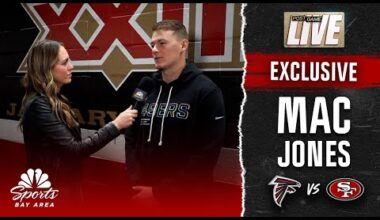 Mac Jones jokes Christian McCaffrey owes him after getting tackled in 49ers' win | NBC Sports BA