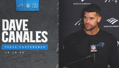 Dave Canales speaks after Panthers 13- 6 win over the Jets | Carolina Panthers