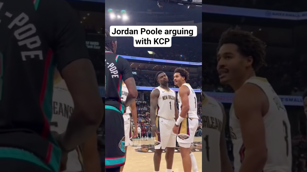 Jordan Poole and KCP getting into it with each other