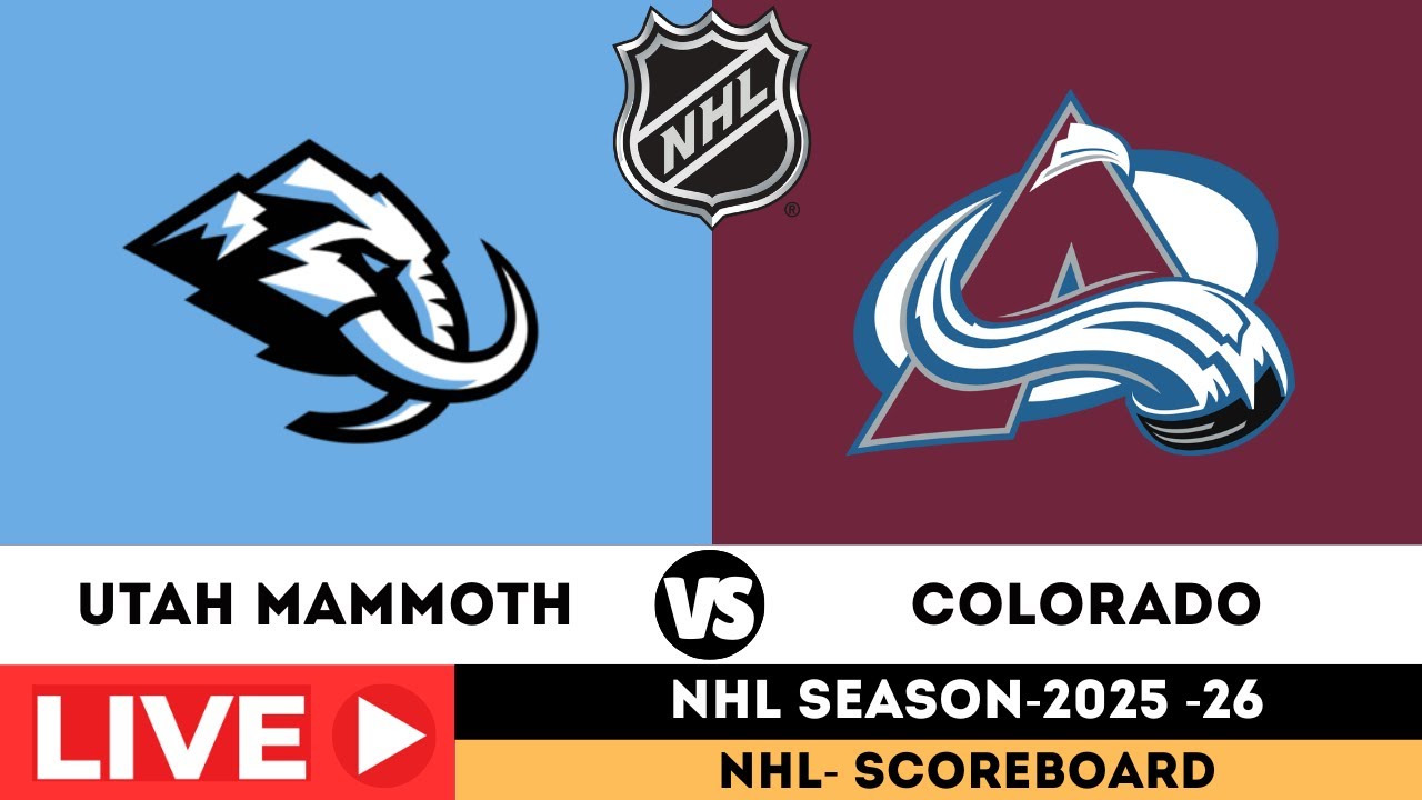 🔴LIVE : Utah Mammoth vs Colorado Avalanche | NHL 2025 | NHL Hocky Live Scoreboard