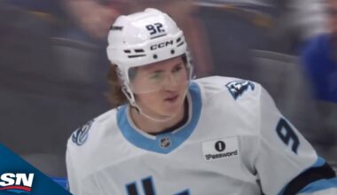 Mammoth's Logan Cooley Records First-Period Natural Hat Trick Vs. Blues