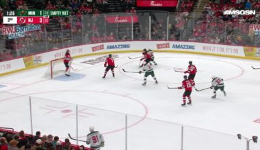 Jesper Bratt scores a goal against the Minnesota Wild
