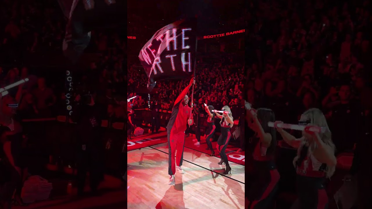 Leading us into battle 😤 #raptors #nba #scottiebarnes