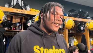 Broderick Jones on tackling Aaron Rodgers: 'I might tackle him again'