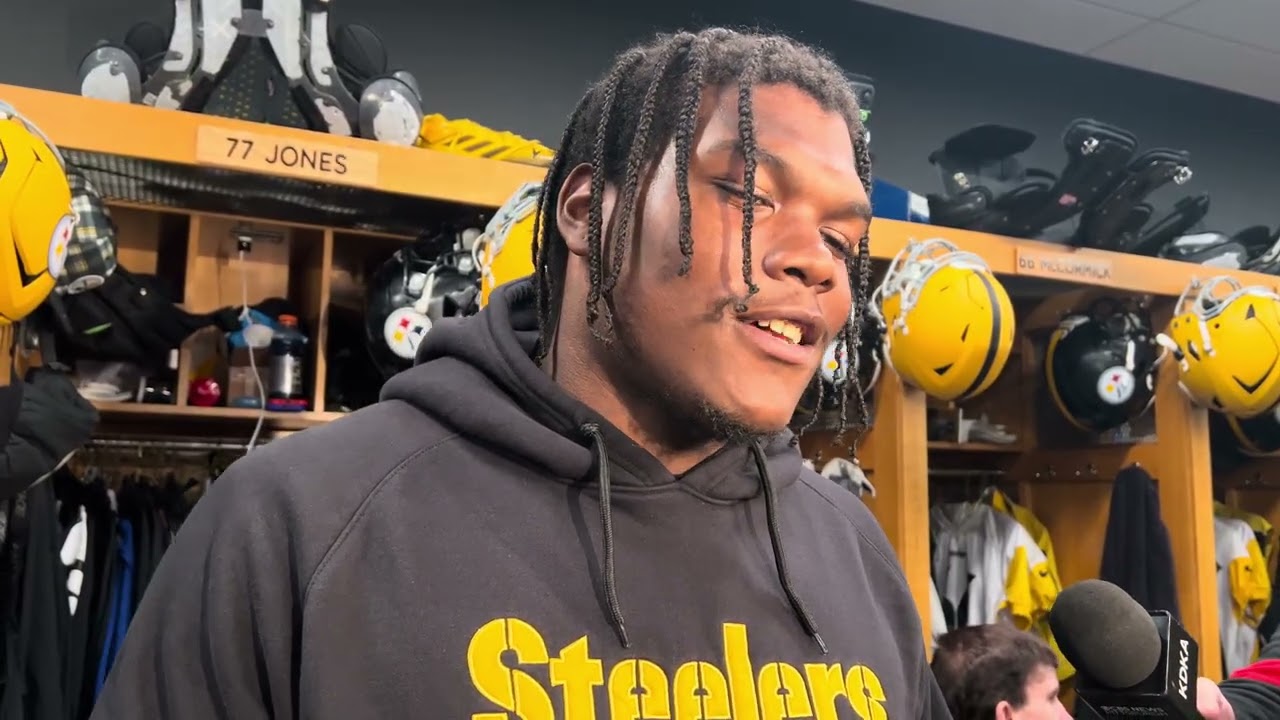 Broderick Jones on tackling Aaron Rodgers: 'I might tackle him again'