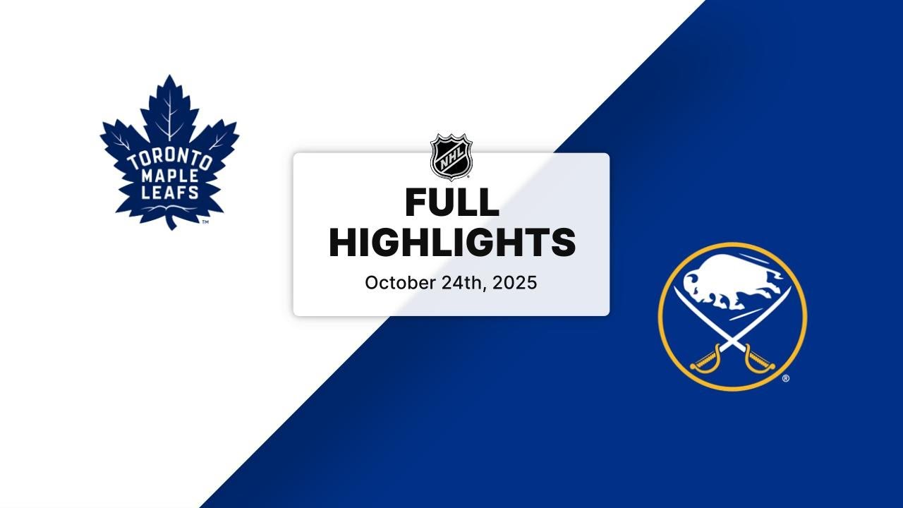 NHL Highlights | Maple Leafs vs. Sabres | October 24, 2025