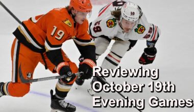 Reviewing Ducks vs Blackhawks, Bruins vs Mammoth October 19th Games