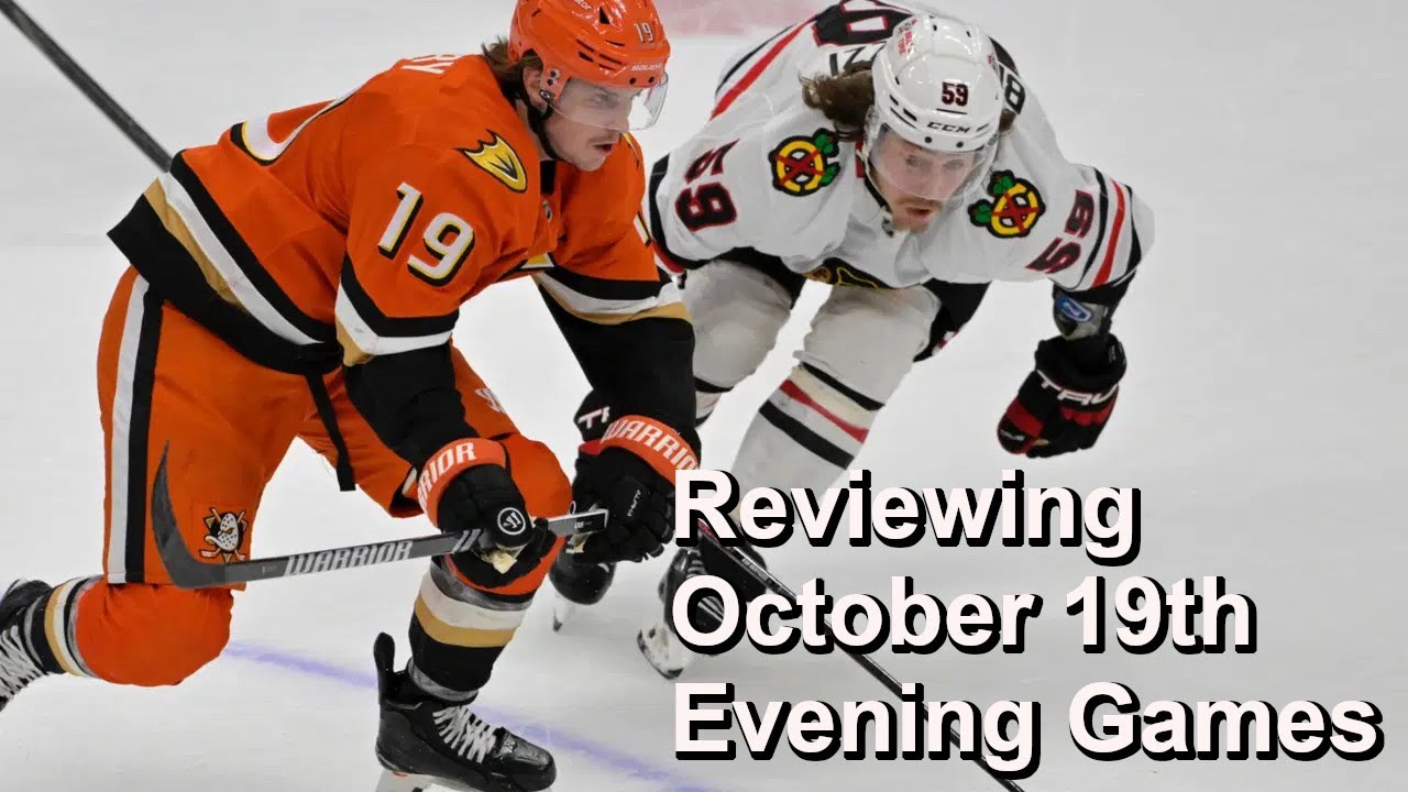 Reviewing Ducks vs Blackhawks, Bruins vs Mammoth October 19th Games