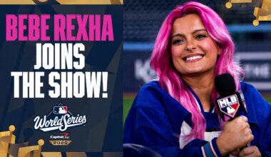 Superstar Bebe Rexha talks about performing the National Anthem ahead of the World Series! 🎤