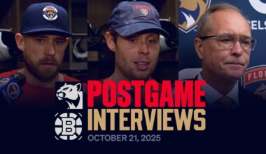 "He has so many good memories in this building." | FLA vs BOS Postgame Reaction 10.21.25