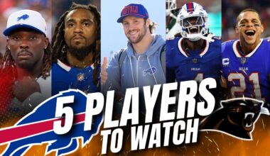 5 BILLS PLAYERS TO WATCH VS. CAROLINA PANTHERS