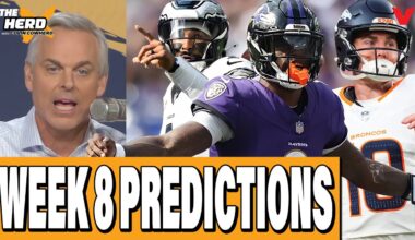 Colin Cowherd’s NFL Week 8 Predictions: Ravens-Bears, Cowboys-Broncos, Patriots | THE HERD Blazin' 5
