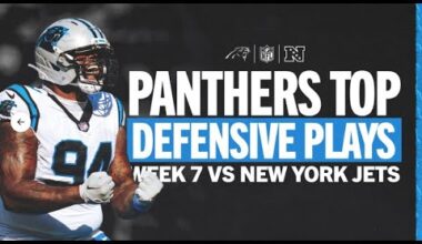 Panthers Top Defensive Plays vs New York Jets | Week 7 | Carolina Panthers
