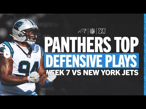Panthers Top Defensive Plays vs New York Jets | Week 7 | Carolina Panthers