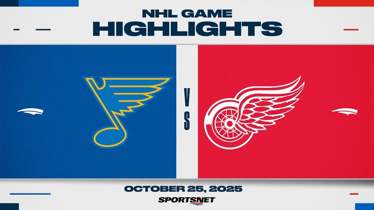 NHL Highlights | Blues vs. Red Wings - October 25, 2025