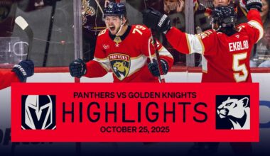 Panthers vs Golden Knights Highlights | 10.25.25