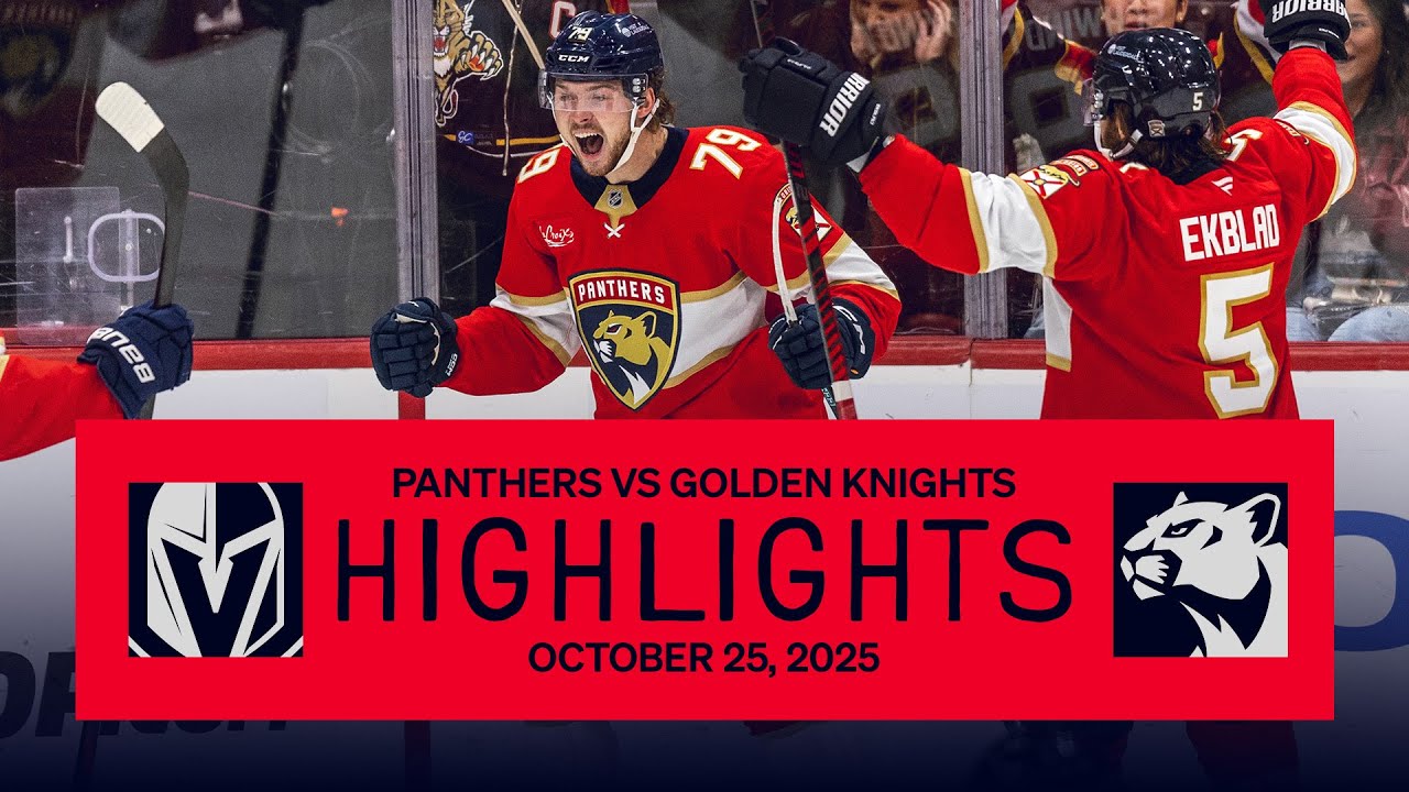 Panthers vs Golden Knights Highlights | 10.25.25