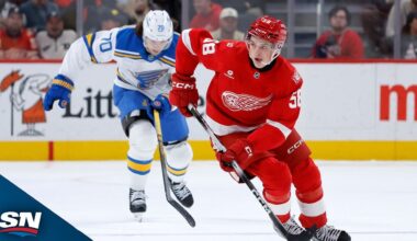 Red Wings’ Finnie, Compher Score 35 Seconds Apart To Make It A One-Goal Game