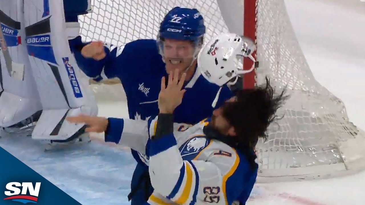 Alex Tuch Gets Dropped By Jake McCabe, Then Gets An Instigator Penalty