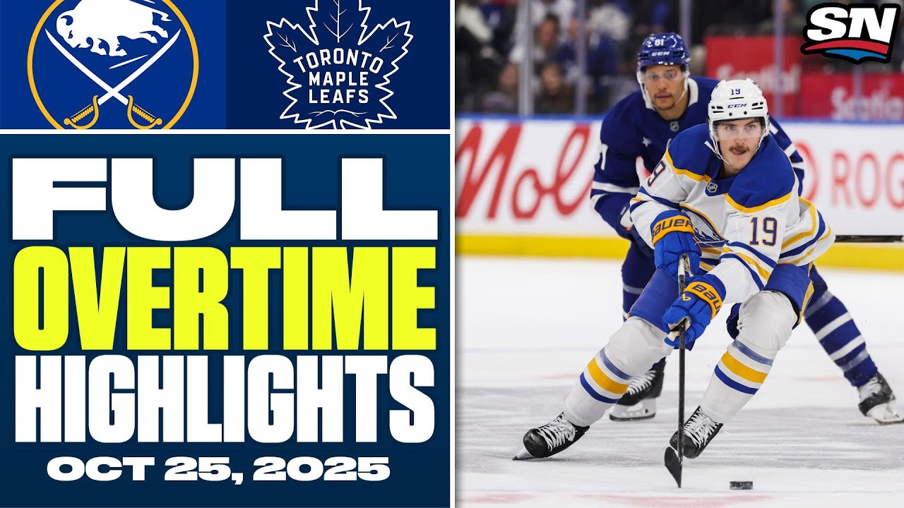 Buffalo Sabres at Toronto Maple Leafs | FULL Overtime Highlights - October 25, 2025
