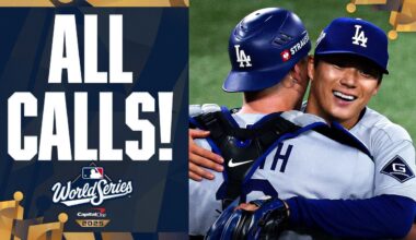 ALL CALLS of Yoshinobu Yamamoto's final out to secure 2nd Postseason complete game 💫 | 山本由伸ハイライト