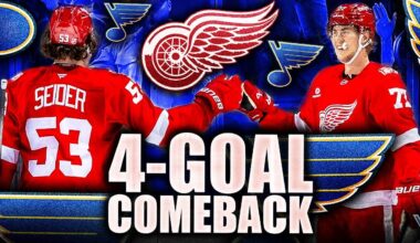 THE DETROIT RED WINGS PULL OFF A LEGENDARY COMEBACK OVER THE ST LOUIS BLUES