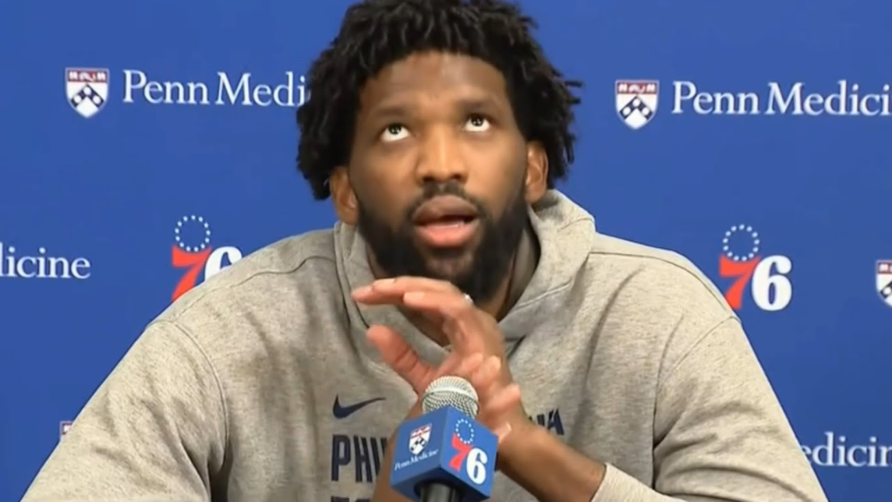 Joel Embiid reaction to 76ers playing better without him "It's been 12 years" 😂