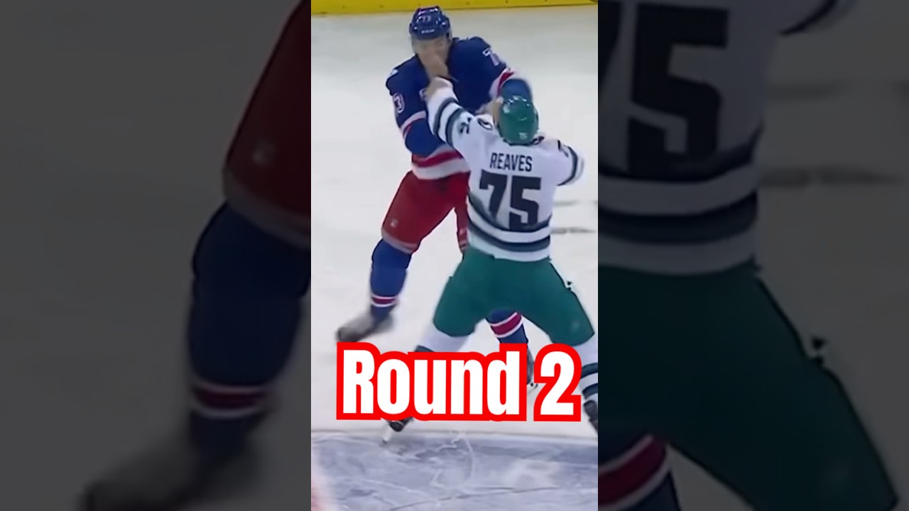 Epic Hockey Fight Breaks Out On Ice! Reaves vs Rempe Round 2!!
