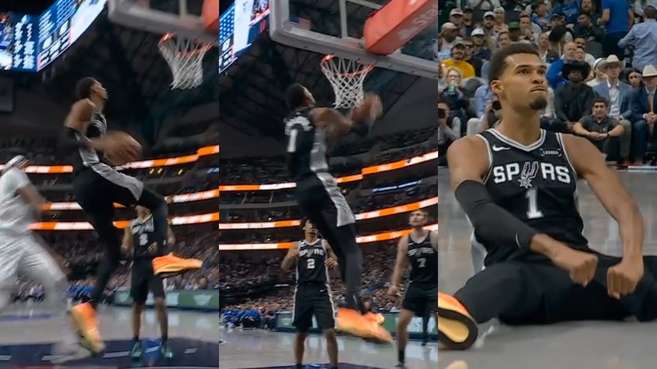 Victor Wembanyama INSANE and-1 reverse dunk and cooking Anthony Davis 🔥