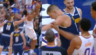 Ryan Dunn shoves Nikola Jokic for flagrant 1 foul on Oso Ighodaro 😬