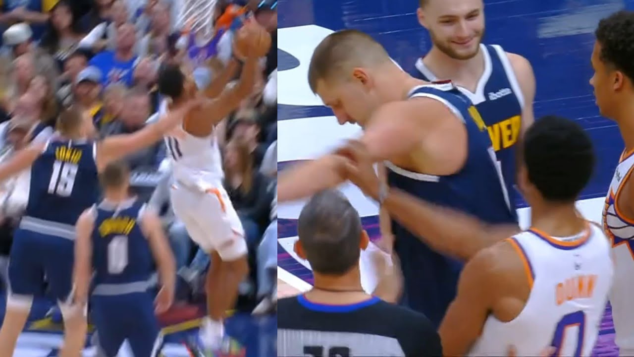 Ryan Dunn shoves Nikola Jokic for flagrant 1 foul on Oso Ighodaro 😬