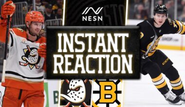 INSTANT REACTION: Bruins Lose 6th Straight in 7-5 Loss to Ducks