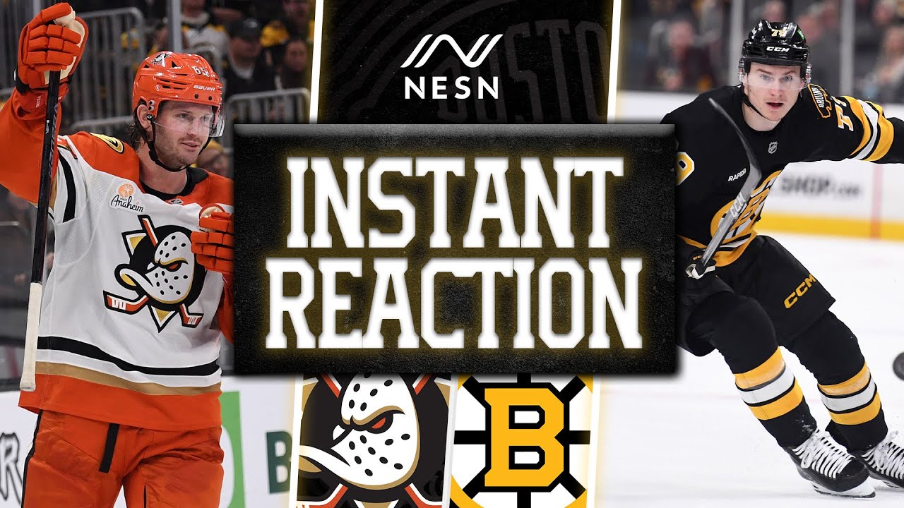 INSTANT REACTION: Bruins Lose 6th Straight in 7-5 Loss to Ducks