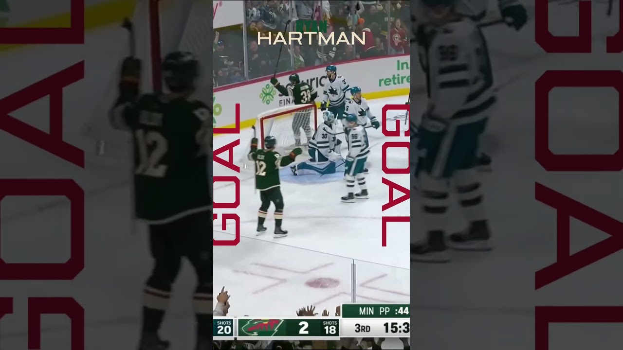 Hartzy 100th goal in a Wild sweater #ryanhartman #nhl #mnwild