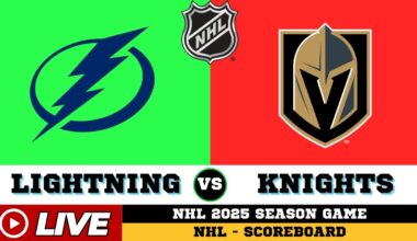 🔴LIVE : Vegas Golden Knights Vs Tampa Bay Lightning | NHL 2025 | NHL Live SCOREBOARD