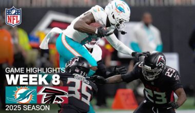 Miami Dolphins vs. Atlanta Falcons Game Highlights | NFL 2025 Season Week 8