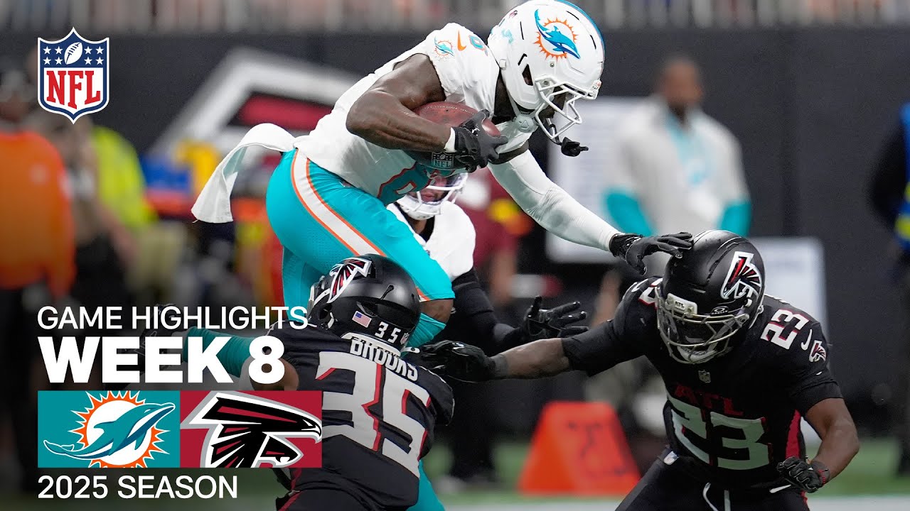 Miami Dolphins vs. Atlanta Falcons Game Highlights | NFL 2025 Season Week 8