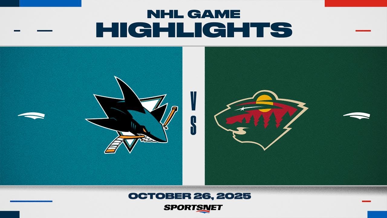 NHL Highlights | Sharks vs. Wild - October 26, 2025